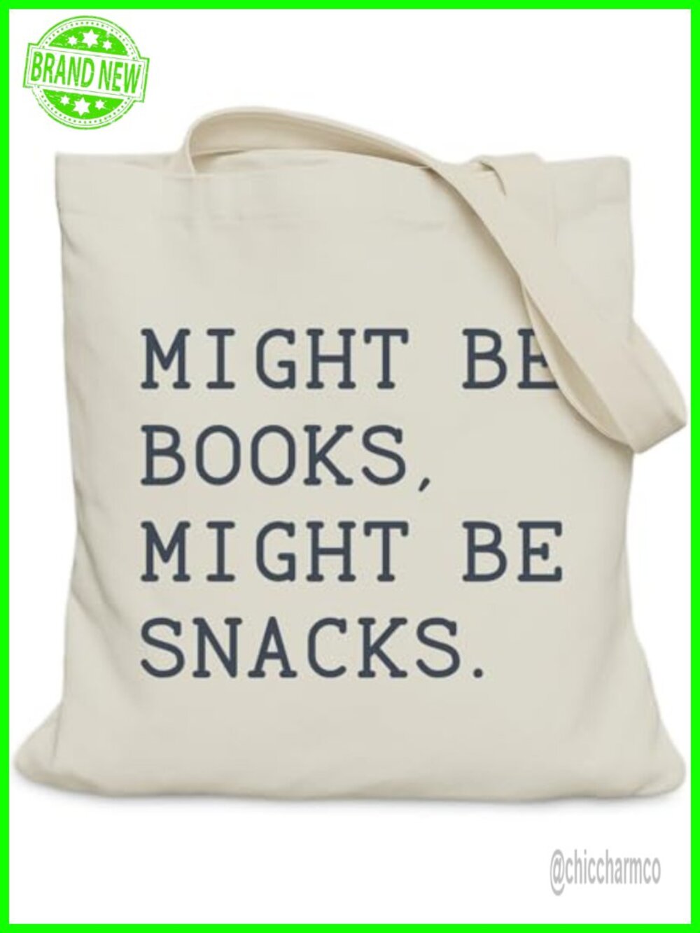 Book Lovers Canvas Tote Bag for Readers Librarian Medium